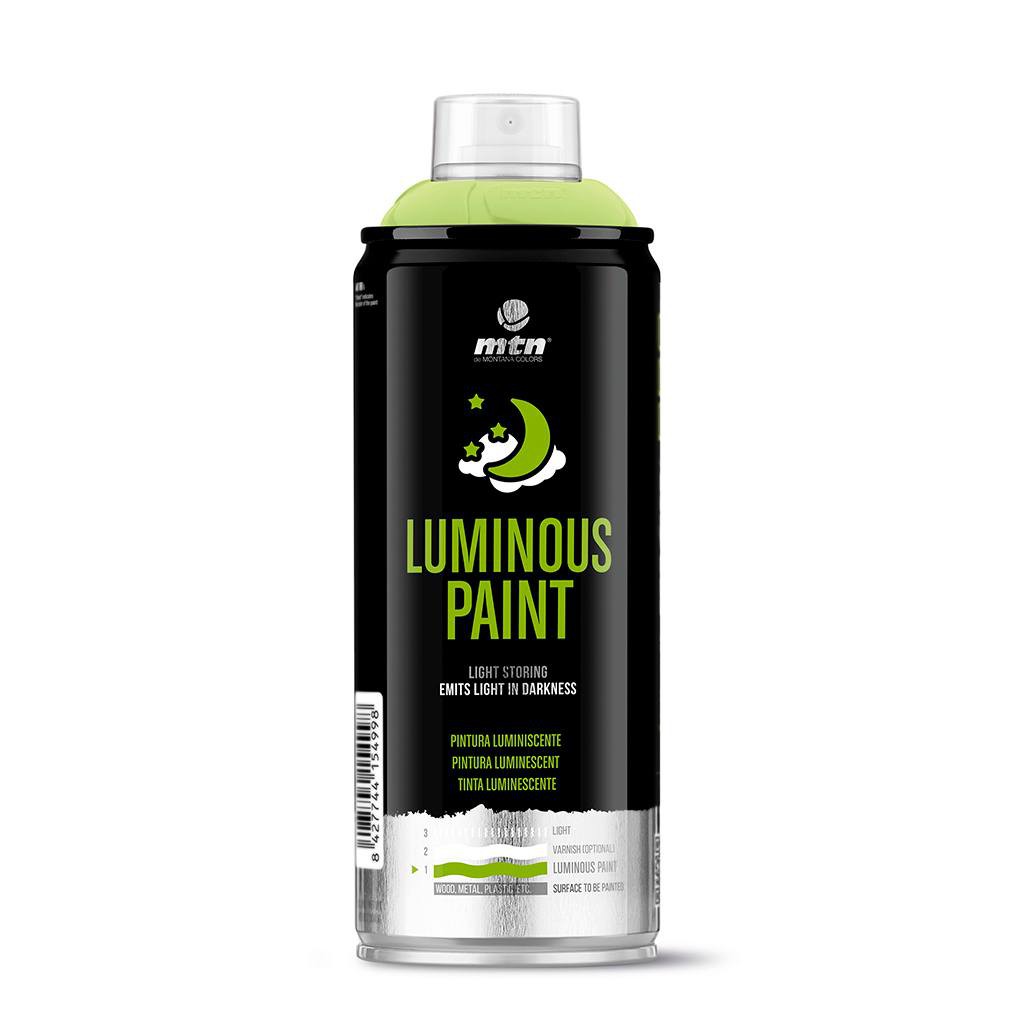 MTN Montana Luminous Paint - Vibrant Glow-in-the-Dark Spray Paint for Artistic and Industrial Use