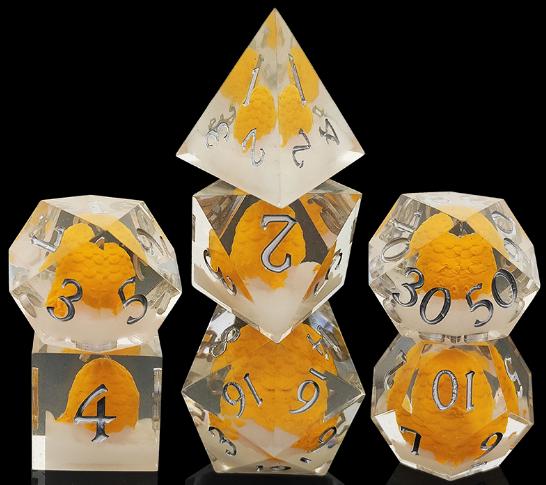 Dragon Egg Sharp Edge Resin Dice