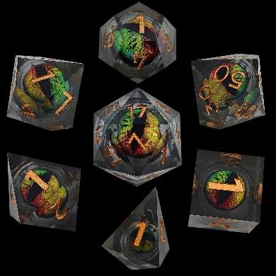 Rollable Dragon Eye Resin Dice 2