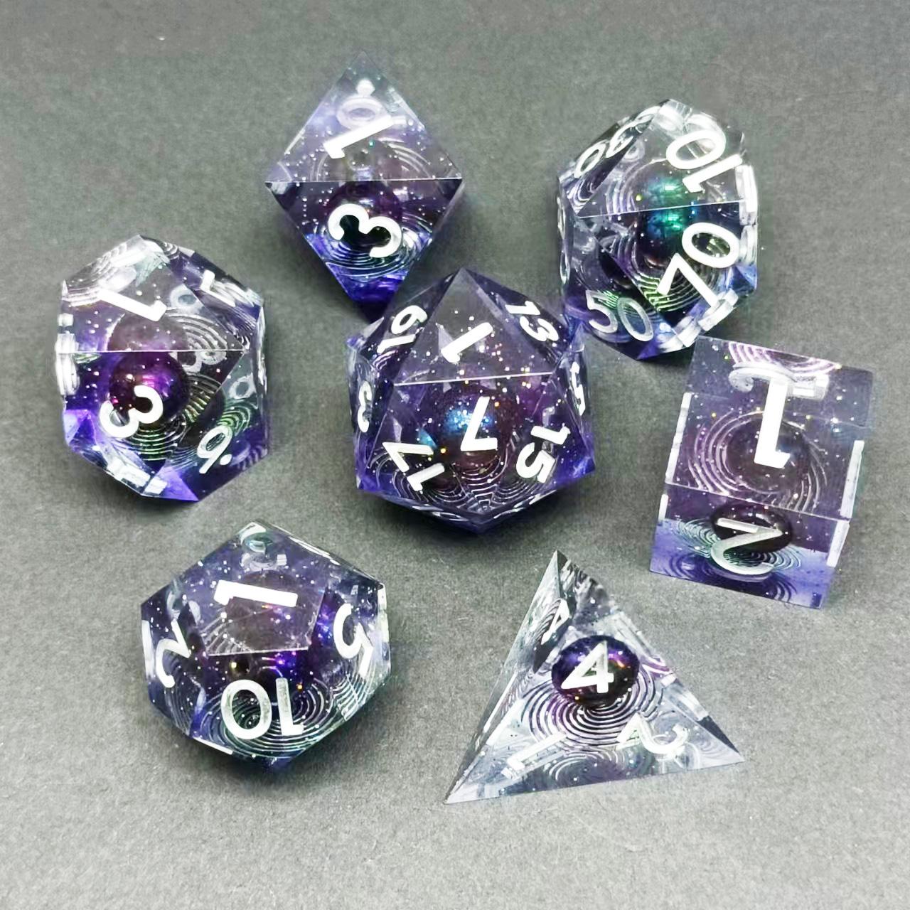 Sharp-edged Resin Dice - Planet Series