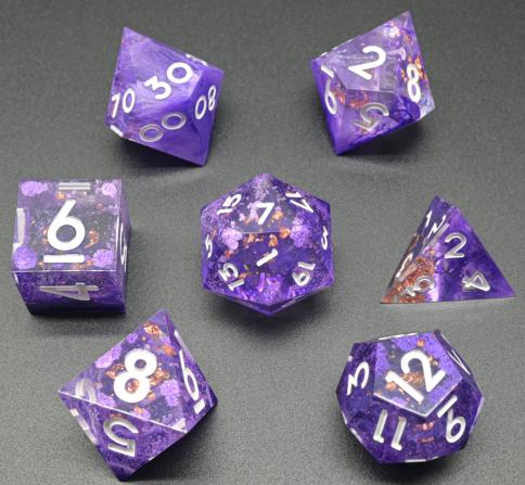 Transparent Foil Sharp Edged Resin Dice