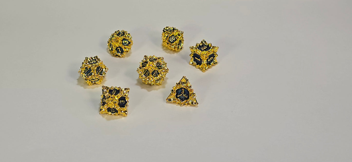 Metal Flower Dice Set