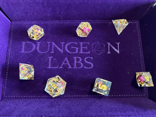 Crystal Flower Dice Set