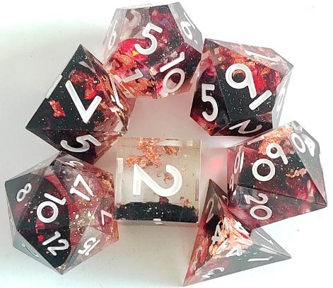 Transparent Foil Sharp Edged Resin Dice