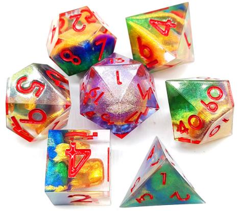 Mixed Colors Sharp Edged Resin Dice