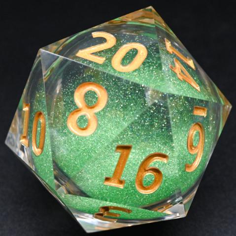 55mm Quicksand Sharp Edge D20 Resin Dice