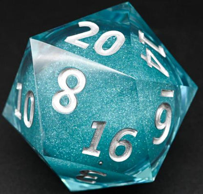 55mm Quicksand Sharp Edge D20 Resin Dice