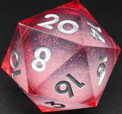 55mm Quicksand Sharp Edge D20 Resin Dice