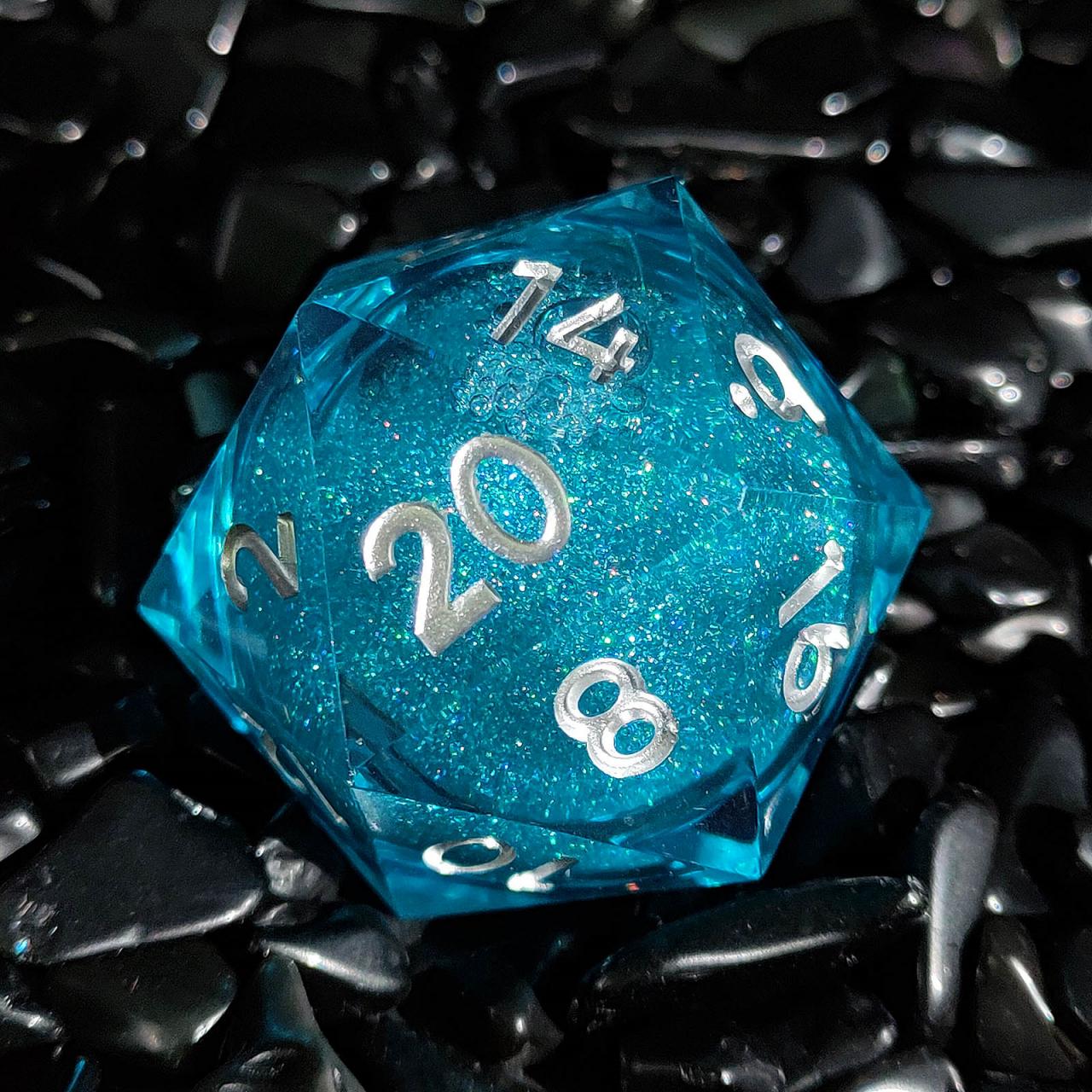 35mm Quicksand Sharp Edge D20 Resin Dice