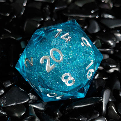35mm Quicksand Sharp Edge D20 Resin Dice