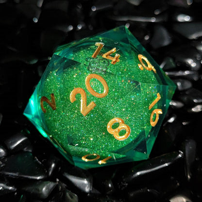35mm Quicksand Sharp Edge D20 Resin Dice