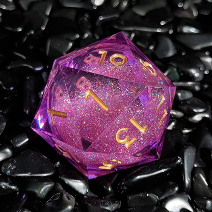 35mm Quicksand Sharp Edge D20 Resin Dice