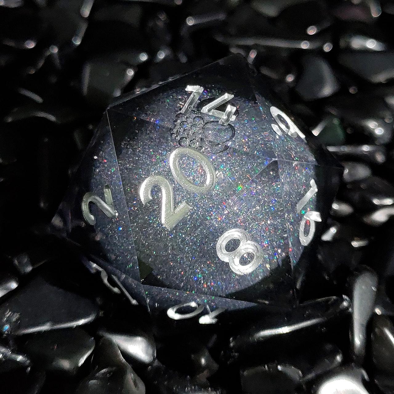 35mm Quicksand Sharp Edge D20 Resin Dice