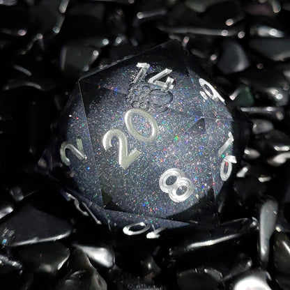 35mm Quicksand Sharp Edge D20 Resin Dice