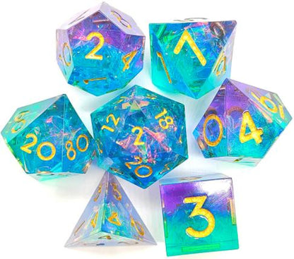 Mixed Colors Sharp Edged Resin Dice