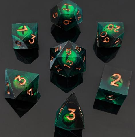 Rollable Dragon Eye Resin Dice 2