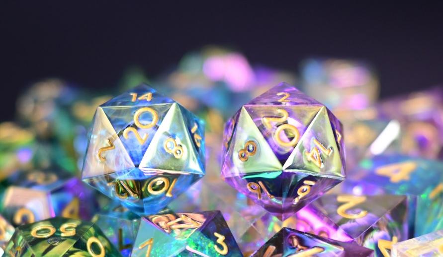 Rare Plated Resin Dice