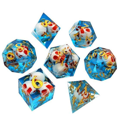 Halloween Skulls Sharp Edge Resin Dice