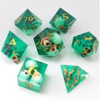 Halloween Skulls Sharp Edge Resin Dice