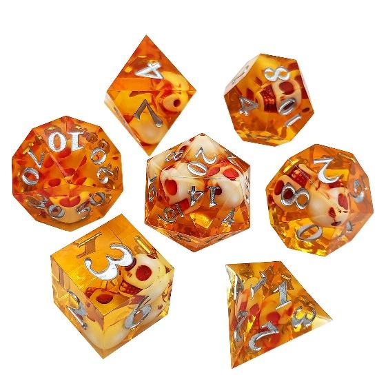Halloween Skulls Sharp Edge Resin Dice