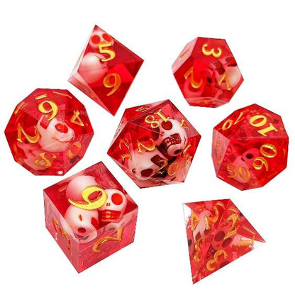 Halloween Skulls Sharp Edge Resin Dice