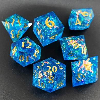 Sharp Edge Resin Dice w/ color stripe