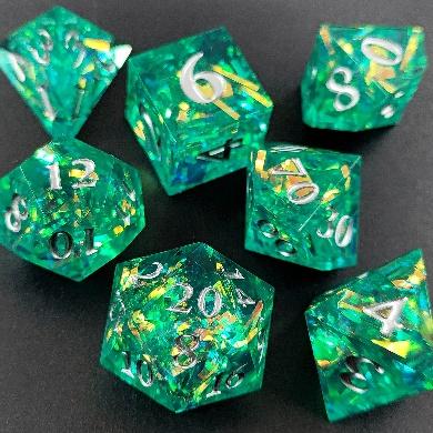 Sharp Edge Resin Dice w/ color stripe