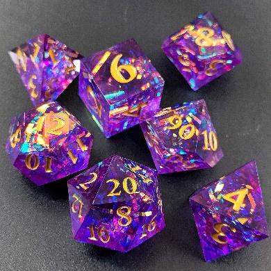 Sharp Edge Resin Dice w/ color stripe