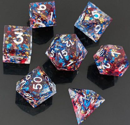 Sharp Edge Resin Dice with Foil