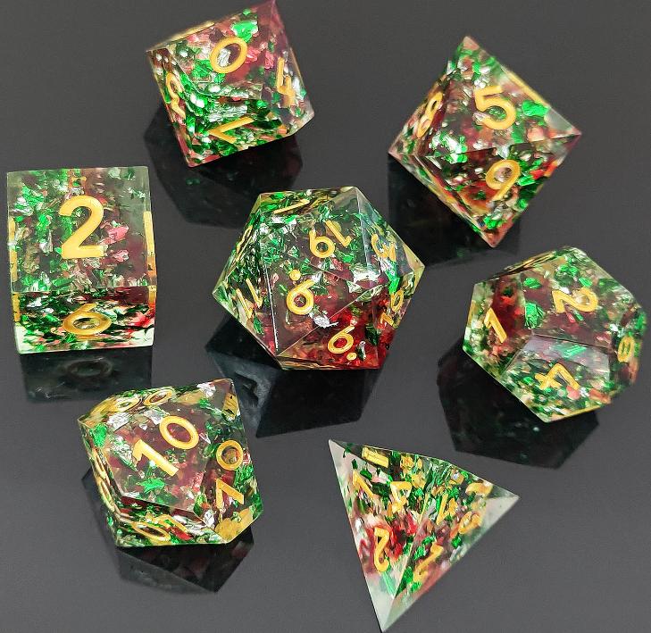 Sharp Edge Resin Dice with Foil