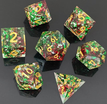 Sharp Edge Resin Dice with Foil