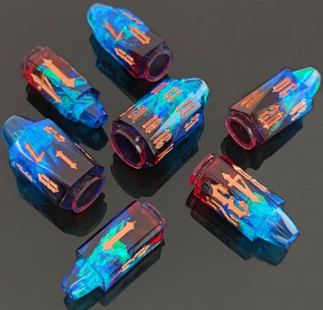 Bullet Resin Dice Set  Blue pink  Resin dice