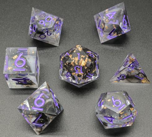 Transparent Foil Sharp Edged Resin Dice