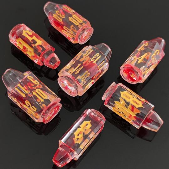 Bullet Resin Dice Set  Blue pink  Resin dice