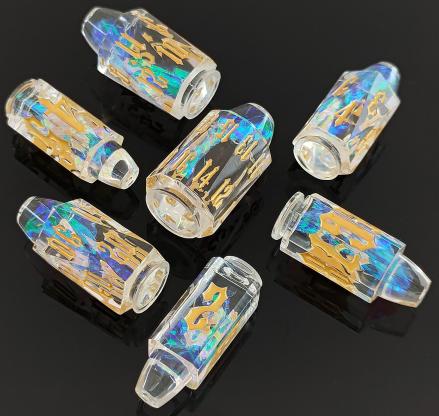 Bullet Resin Dice Set  Blue pink  Resin dice