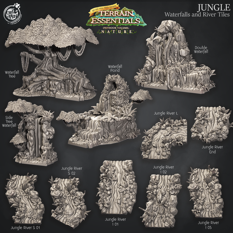 Jungle - Waterfalls and River Tiles
